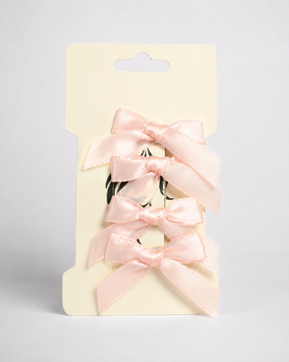 Set of 4 ribbon hair clips