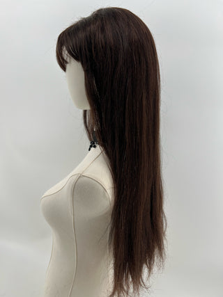 Brown lace front human hair wig