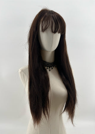 Brown lace front human hair wig