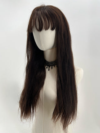 Brown lace front human hair wig