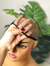 Load image into Gallery viewer, Black fishnet wig caps
